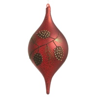 *NEW* RAZ Yuletide Traditions - 33cm/13" Mercury Glass Pinecone Finial HO