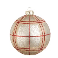 *NEW* RAZ Yuletide Traditions - 12.7cm/5" Plaid Ball HO