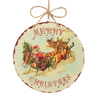 *NEW* RAZ Yuletide Traditions - 20.30cm/8" Rustic Christmas Disc HO