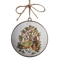 *NEW* RAZ Yuletide Traditions - 12.7cm/5" Woodland Nativity Disc HO