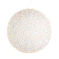 *NEW* RAZ Nutcracker Suite - 15cm/6" White Tinsel Ball HO