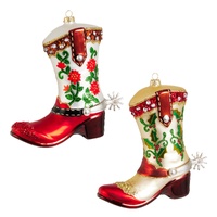 *NEW* RAZ Winterfolk - 17.1cm/6.75" Cowgirl Boot HO (2AT)