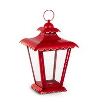 *NEW* RAZ Sugar & Spice - 38cm/15" Red Scalloped Lantern
