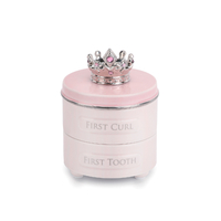 DEMDACO Baby - 9.5cm/3.75" Pink First Tooth & Curl Keepsake Box