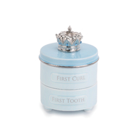 DEMDACO Baby - 9.5cm/3.75" Blue First Tooth & Curl Keepsake Box