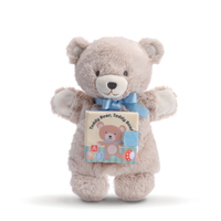 DEMDACO Baby - 24cm/9.5" Teddy Bear, Teddy Bear Puppet Book