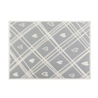DEMDACO Baby - 76x101cm/30x40" Plaid & Heart Baby Blanket