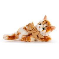 DEMDACO Baby - 25cm/10" Maine Coon Cat & Baby
