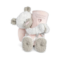 DEMDACO Baby - 29cm/11.5" Pink Guardian Angel Teddy & 100cm /40" Blanket Set