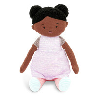 DEMDACO Baby - 35.5cm/14" Girl Doll (Dark Skin)