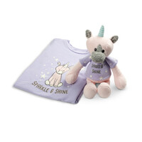 DEMDACO Baby - 15cm/6" Plush Unicorn & T-shirt (S/2)