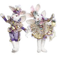 Mark Roberts - 44cm/17.25" Mr & 43cm/17" Mrs Lavender Rabbit Fairy 2AT (Medium)