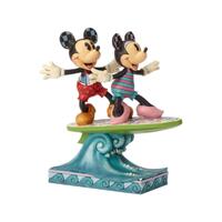 Disney Traditions - 18cm Mickey and Minnie on Surfboard