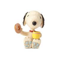 Peanuts by Jim Shore - 7.6cm/3" Mini Snoopy with Donut & Coffee 