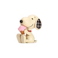 Peanuts by Jim Shore - 7cm/2.75" Mini Snoopy Eating Ice Cream 