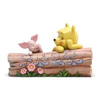 Disney Traditions - 10cm Pooh and Piglet on a Log