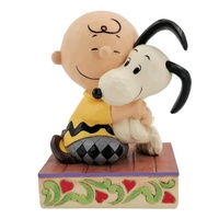 Peanuts by Jim Shore - 11.5cm/4.5" Charlie Brown and Snoopy Hugging