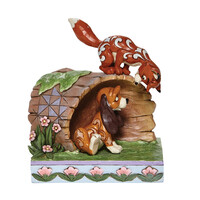 Disney Traditions - 14.6cm Fox and Hound on Log