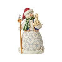 Heartwood Creek - 21.6cm Snowman With Cat