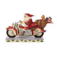 Heartwood Creek - 14cm Santa Riding Motorcycle