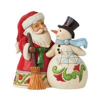 Heartwood Creek - 12cm Santa with Snowman Pint Sized