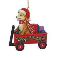 Country Living - 8cm Dog In Wagon HO
