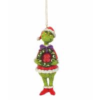 Grinch by Jim Shore - 13cm/5.1" Grinch Holding Wreath HO