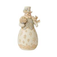 Heartwood Creek - 24cm Snowman with Flowers