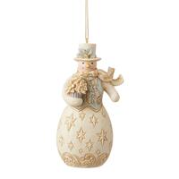 Heartwood Creek - 12cm/4.7" Snowman with Flowers HO