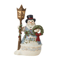 Heartwood Creek - 22.8cm Snowman with Lamp Post