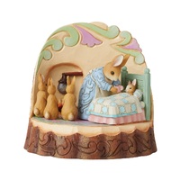 Beatrix Potter by Jim Shore - 17cm/6.7" Mrs Rabbit and Bunnies Carved By Heart