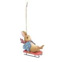 Beatrix Potter by Jim Shore - 6.5cm/2.5" Peter Rabbit Sledging HO