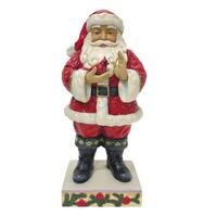 Heartwood Creek - 25cm/10" Santa Holding Cardinal