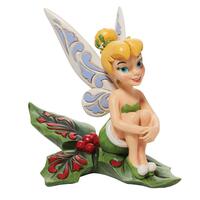 Disney Traditions - 12.5cm Tinkerbell Sitting On Holly