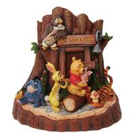 Disney Traditions - 19cm Pooh Carved By Heart