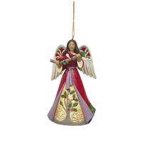 Heartwood Creek - 12.5cm/4.9" Angel With Holly HO
