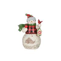 Country Living By Jim Shore - 20cm/8" Snowman With Birdhouse