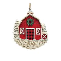 Country Living By Jim Shore - 9cm/3.5" Red Barn HO