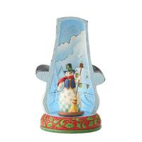 Heartwood Creek - 26.7cm/10.5" Lit Rotating Snowman In Hat