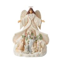 Heartwood Creek - 24cm White Woodland Angel with Coat