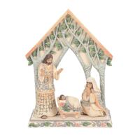 Heartwood Creek - 22cm Holy Family With Creche (S/4)