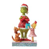 Grinch by Jim Shore - 18.4cm/7.2" Max and Cindy Giving Gift to Grinch