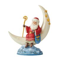 Heartwood Creek - 21cm/8.3" Santa on Crescent Moon