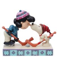 Peanuts By Jim Shore - 12cm/4.75" Snoopy & Lucy Playing Hockey
