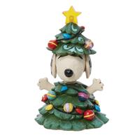 Peanuts By Jim Shore - 14cm/5.5" Lit Snoopy As Christmas Tree