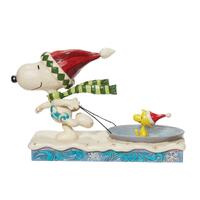 Peanuts By Jim Shore - 12.5cm/4.9" Snoopy and Woodstock on Saucer