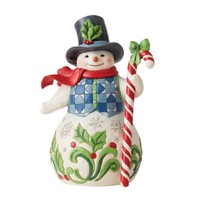 Heartwood Creek - 21.5cm/8.5" Snowman With Candy Cane