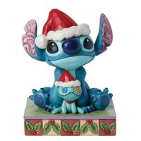 Disney Traditions - 14cm Santa Stitch With Scrump