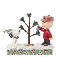 Peanuts by Jim Shore - 14cm/5.5" Snoopy & Charlie Brown With Tree