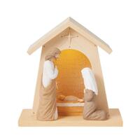Foundations Christmas - 20cm/8" Lit Nativity Creche